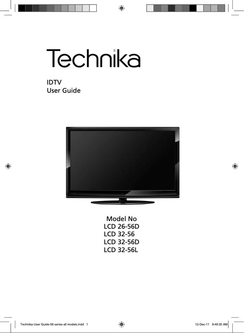 Page n°1 - Manuel utilisateur Technika LCD32-56