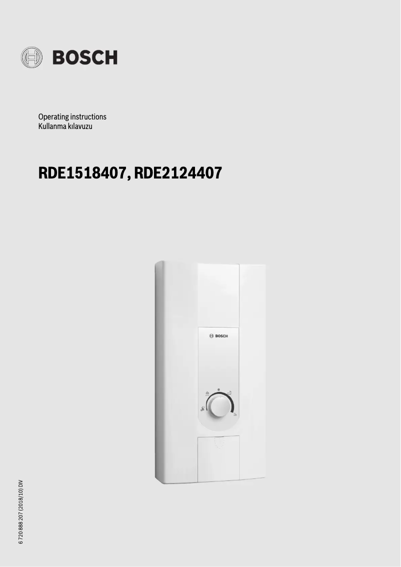 Página 1 del manual Manual de usuario Bosch RDE2124407