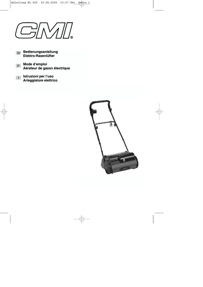 Page 1 de la notice Manuel utilisateur CMI RL 500