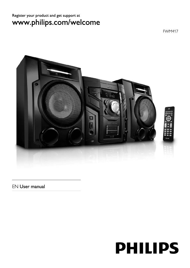 Page 1 de la notice Manuel utilisateur Philips FWM417X