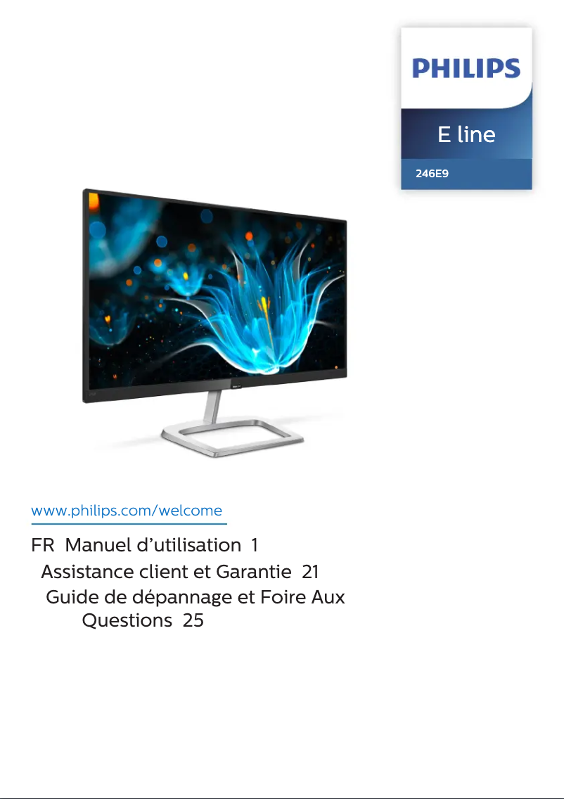 Page n°1 - Manuel utilisateur Philips E Line 246E9QSB