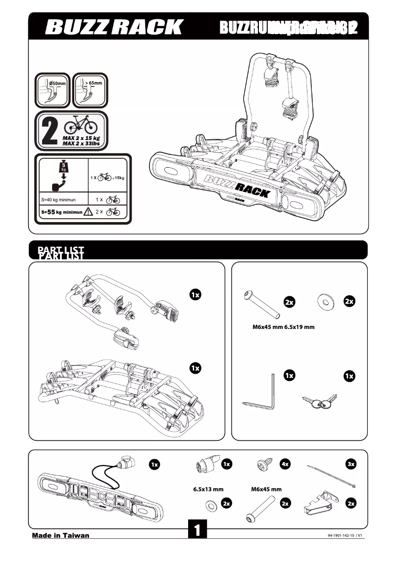 Image de la première page du manuel de l'appareil Buzzrunner Spark 2