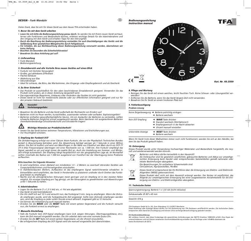 Imagen de la primera página del manual del dispositivo 60.3509
