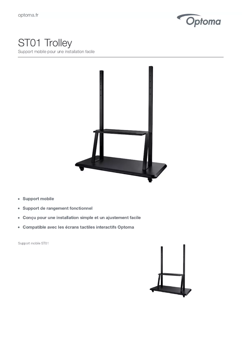 Page n°1 - Manuel utilisateur Optoma ST01 Trolley