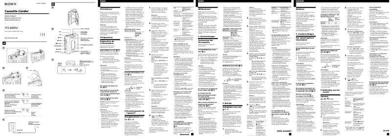 Image de la première page du manuel de l'appareil TCS-600DV