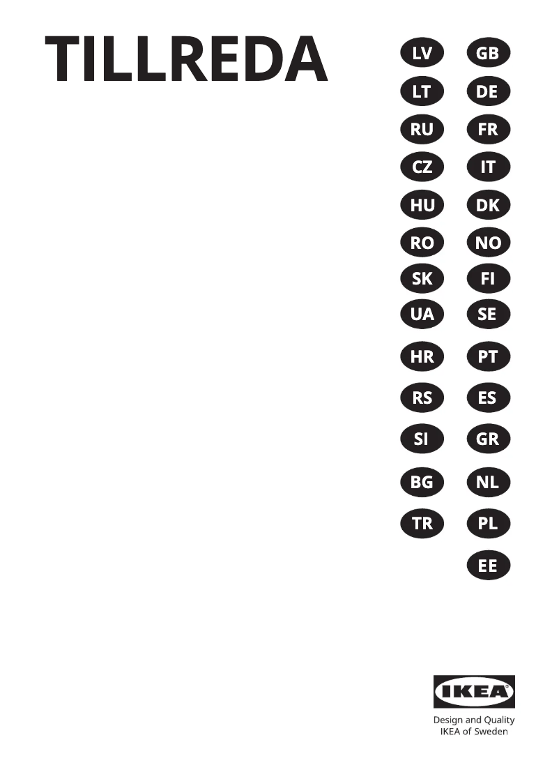 Image de la première page du manuel de l'appareil TILLREDA 105.464.82