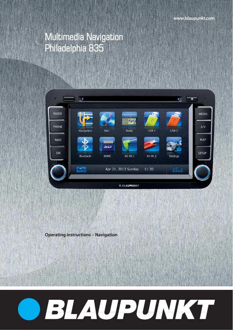 Page 1 de la notice Manuel utilisateur Blaupunkt Philadelphia 835