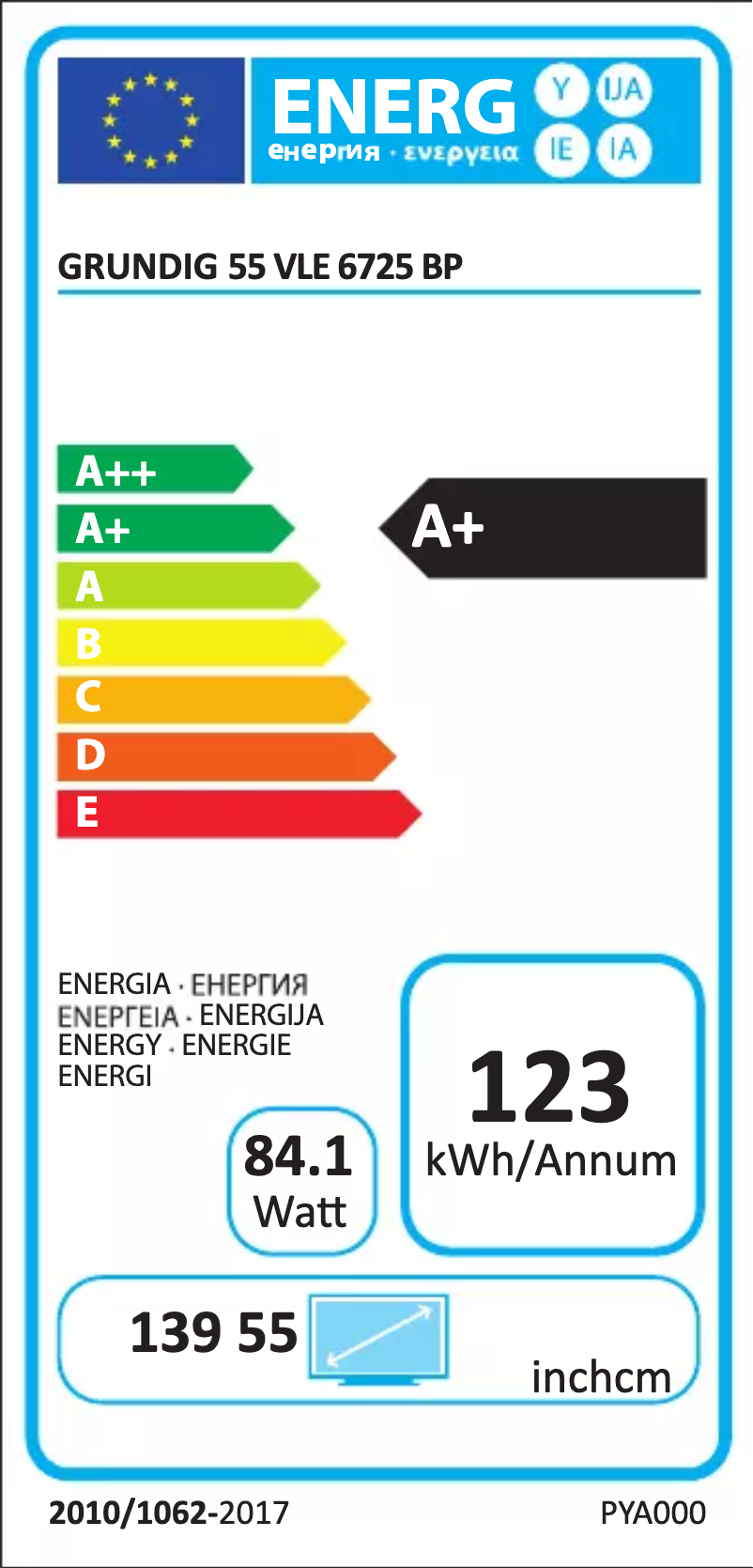Image de la première page du manuel de l'appareil 55 VLE 6725 BP