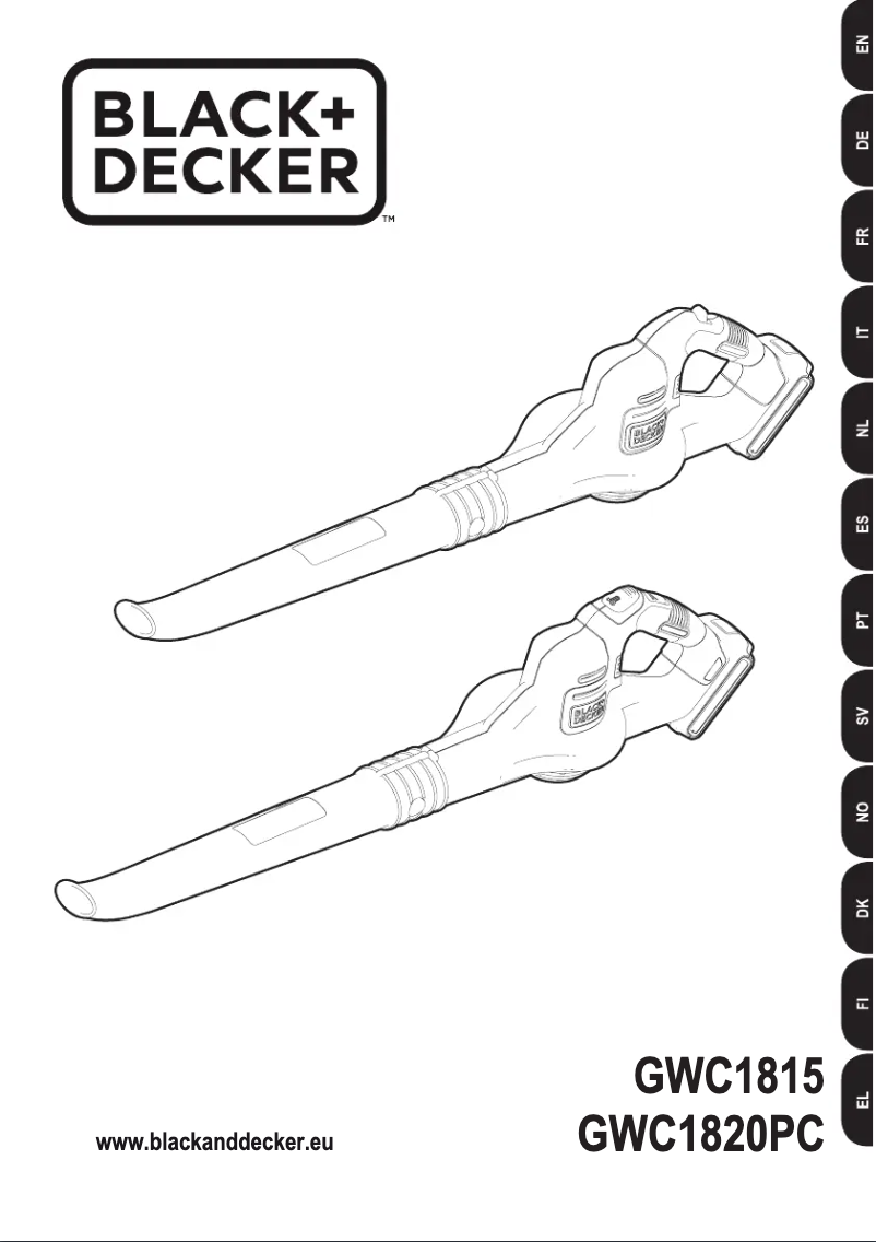 Page n°1 - Manuel utilisateur Black & Decker GWC1820PC