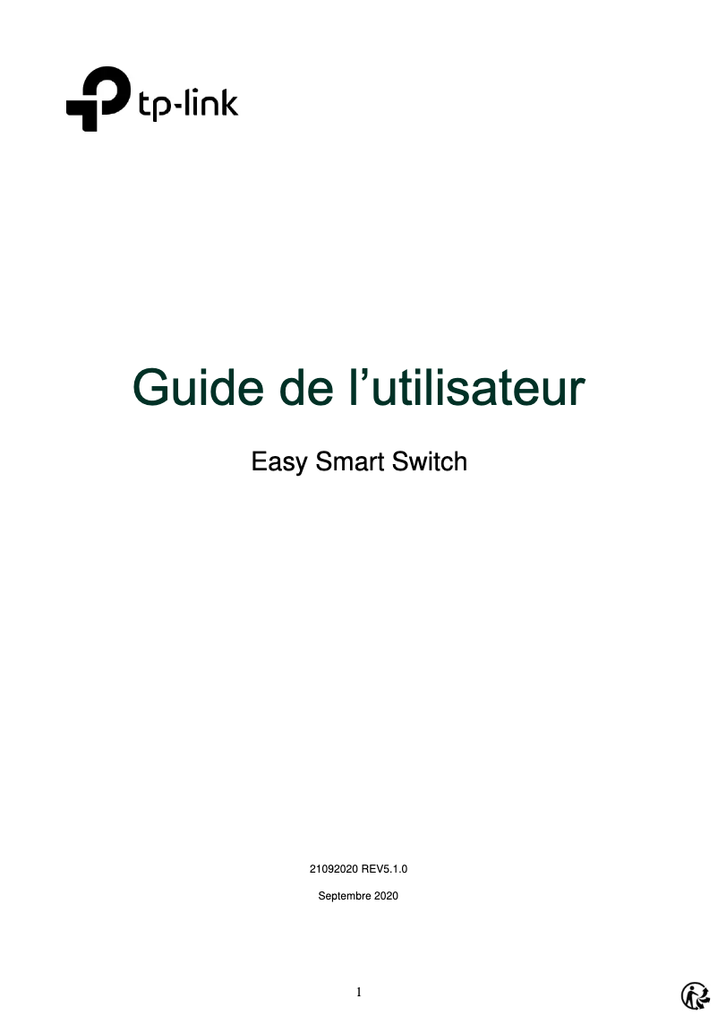 Page n°1 - Guide d'installation TP-Link TL-SG108E