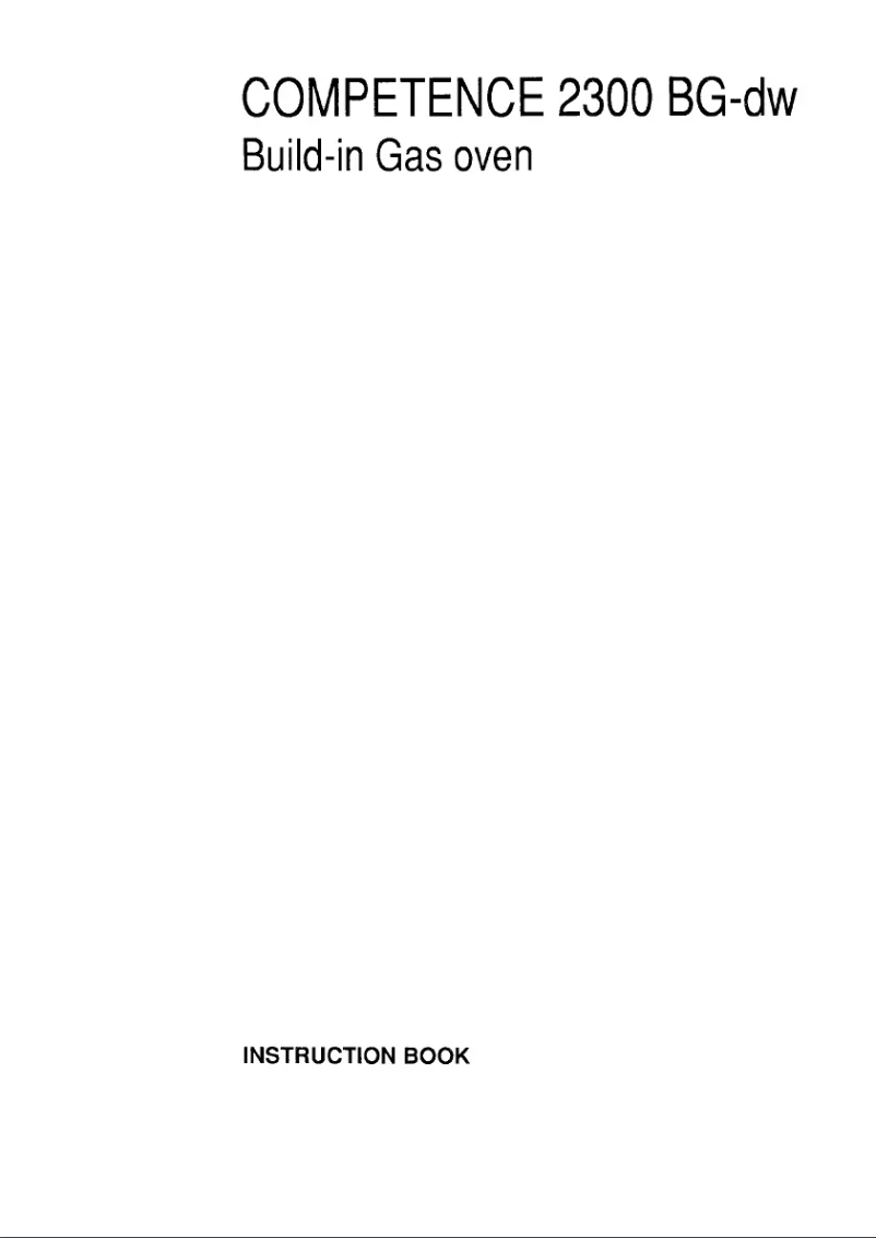 Image de la première page du manuel de l'appareil Competence 2300 BG D