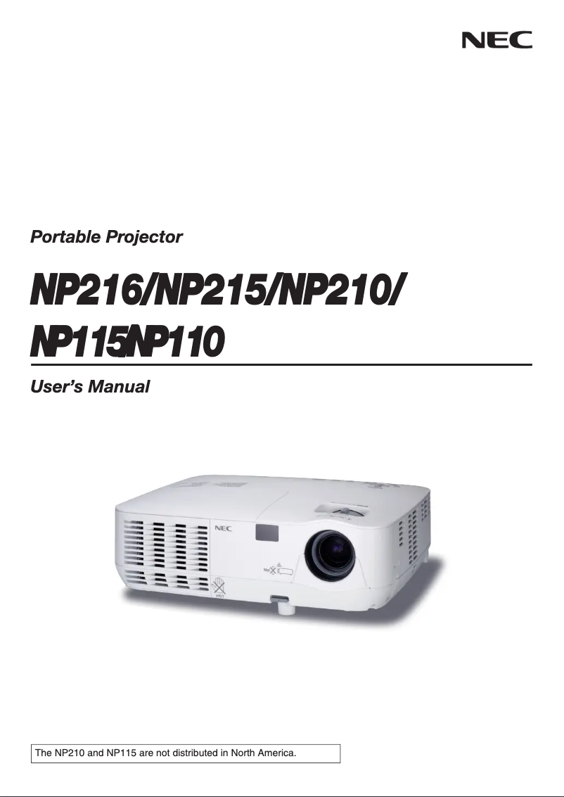 Image de la première page du manuel de l'appareil NP110