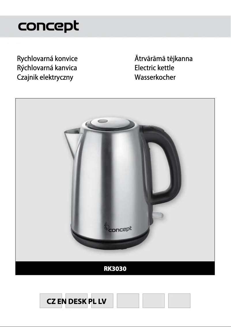 Image de la première page du manuel de l'appareil RK-3030