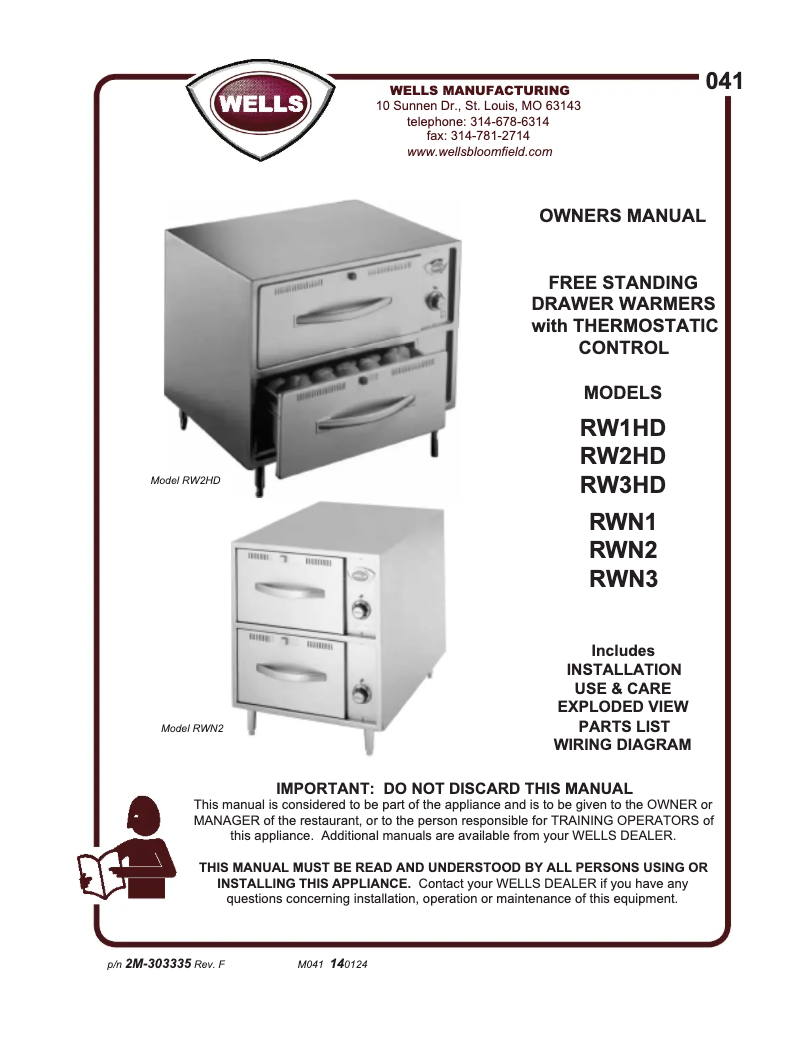 Image de la première page du manuel de l'appareil RW3HD