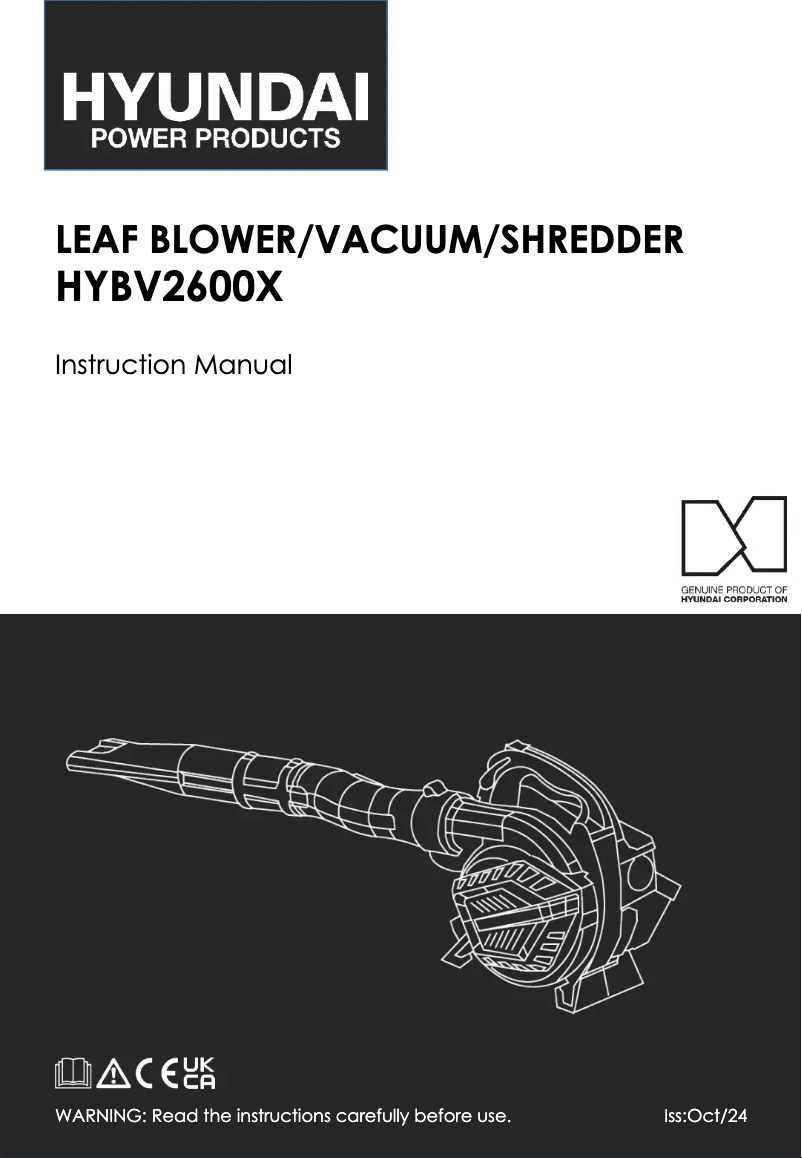 Image de la première page du manuel de l'appareil HYBV2600X