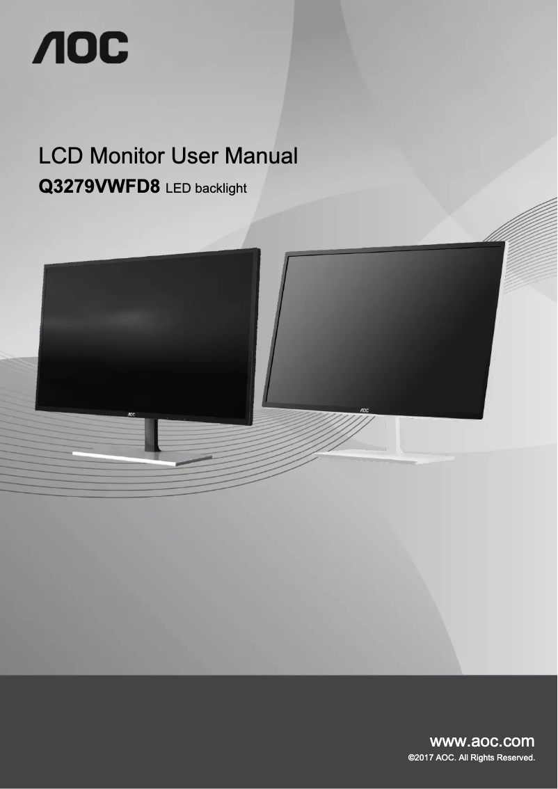 Page 1 de la notice Manuel utilisateur AOC Q3279VWF8