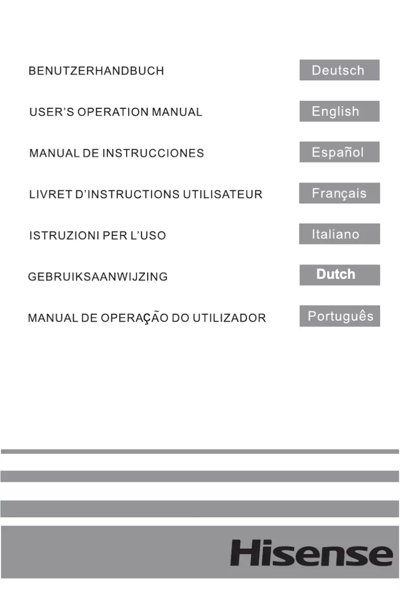Page 1 de la notice Manuel utilisateur Hisense RT156D4AWF