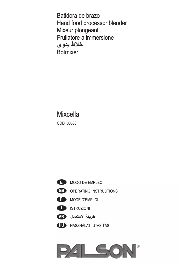 Image de la première page du manuel de l'appareil Mixcella