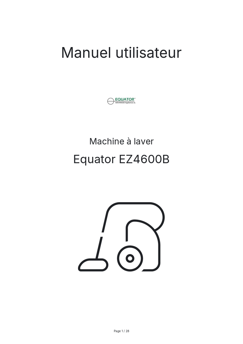 Image de la première page du manuel de l'appareil EZ4600B
