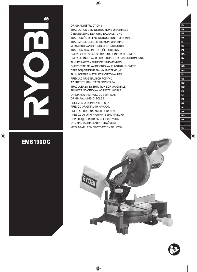 Page 1 de la notice Manuel utilisateur RYOBI One+ EMS190DC