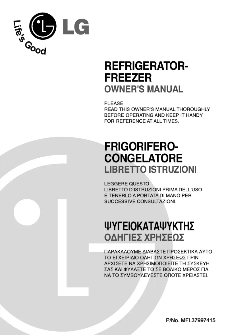 Image de la première page du manuel de l'appareil GN-B352YVCA