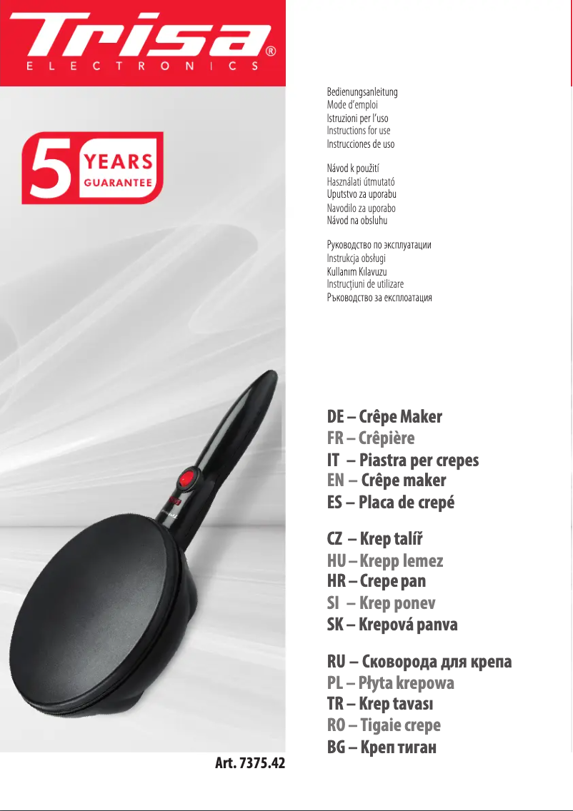 Image de la première page du manuel de l'appareil Easy Crêpe 7375.42