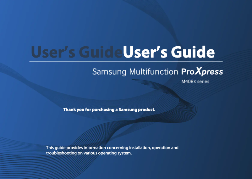 Page n°1 - Manuel utilisateur Samsung ProXpress SL-M4080FX