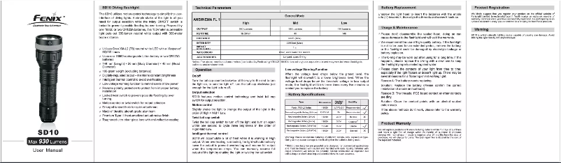 Image de la première page du manuel de l'appareil SD10