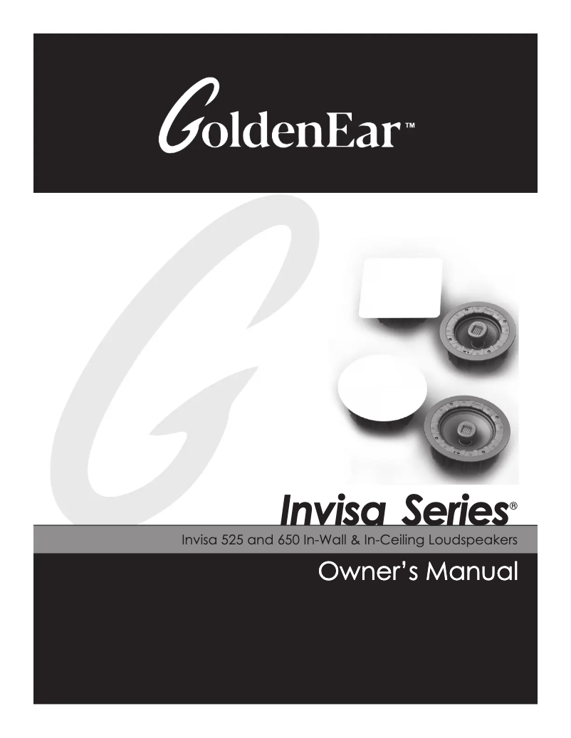Página 1 del manual Manual de usuario GoldenEar Invisa 650