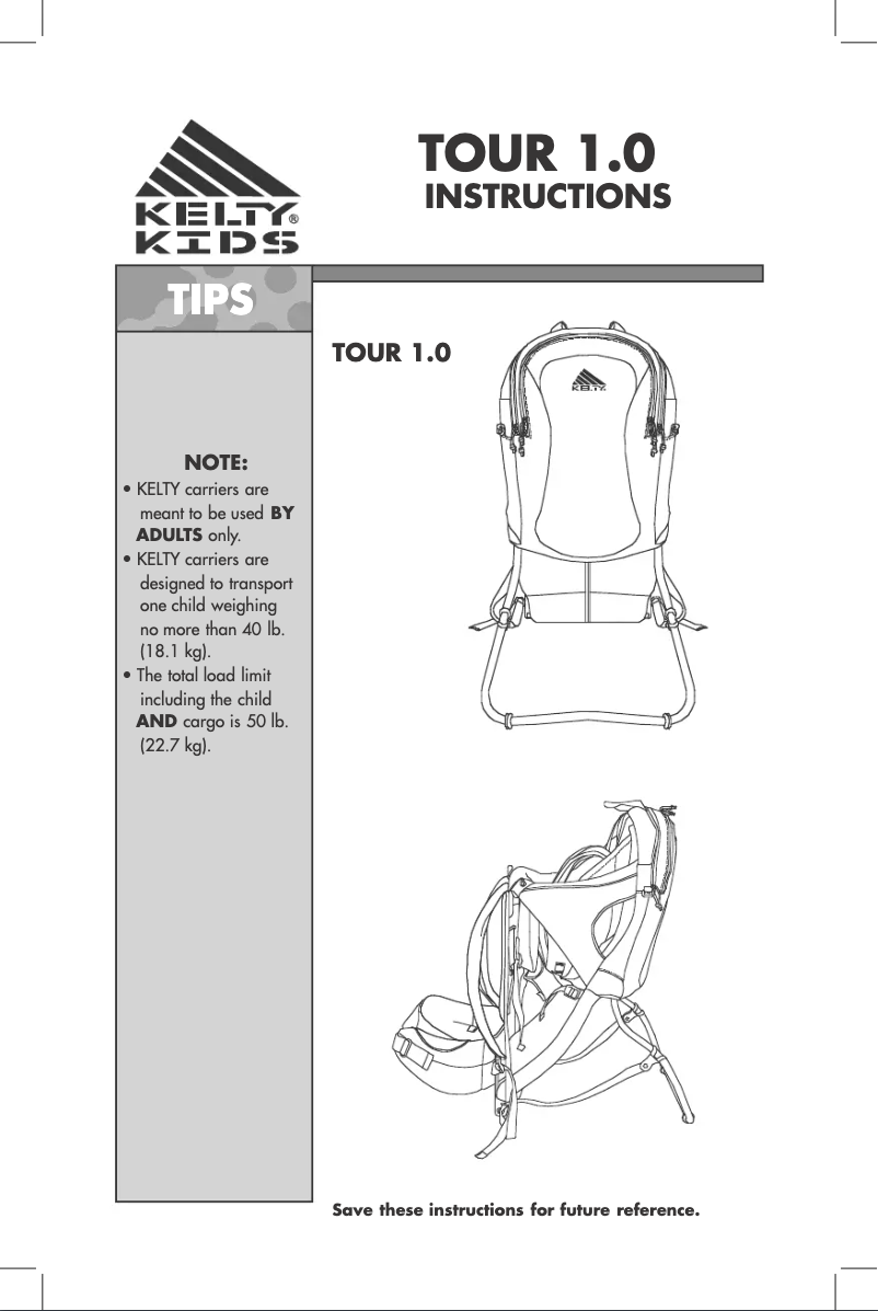 Image de la première page du manuel de l'appareil Tour 1.0