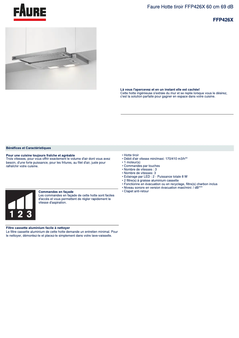 Imagen de la primera página del manual del dispositivo FFP426X