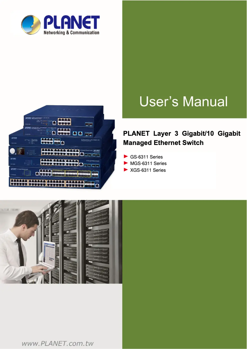 Page 1 de la notice Manuel utilisateur Planet GS-6311-48T6X