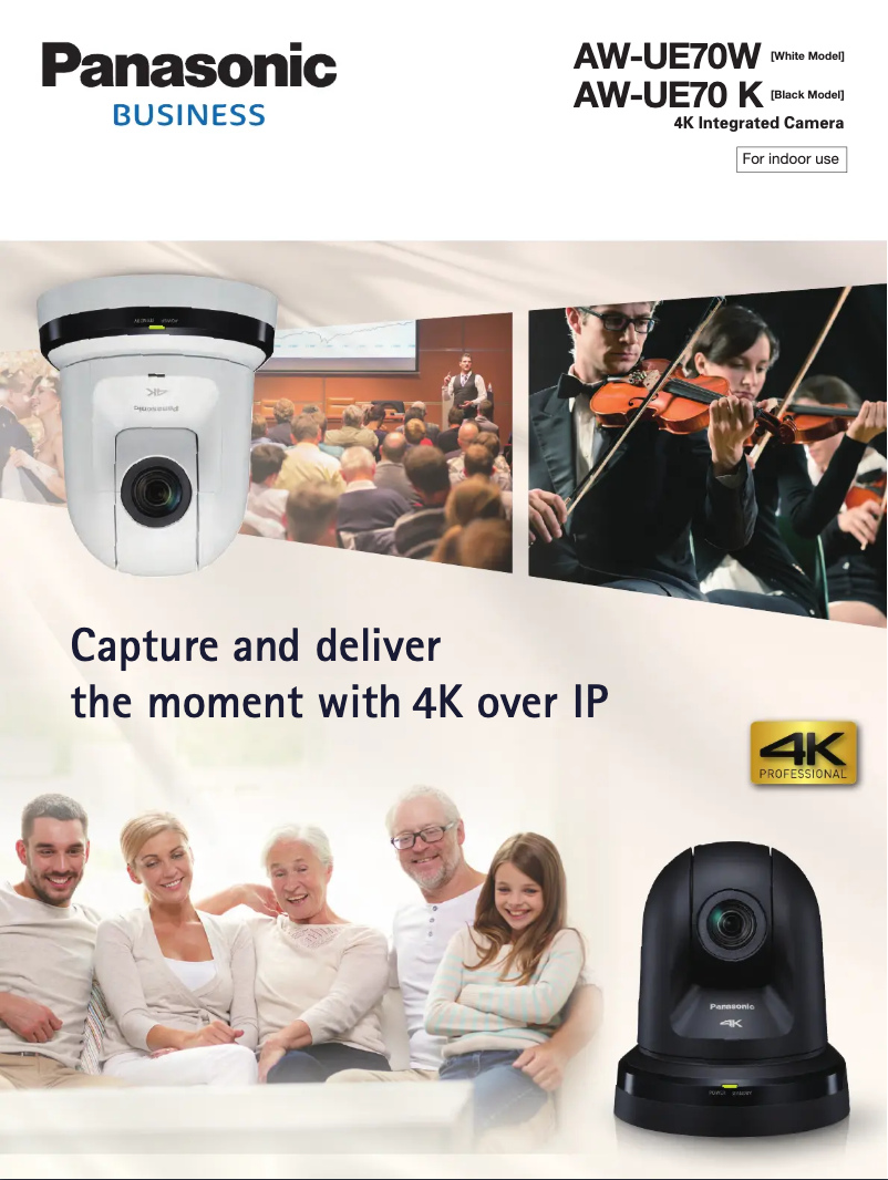 Image de la première page du manuel de l'appareil AW-UE70