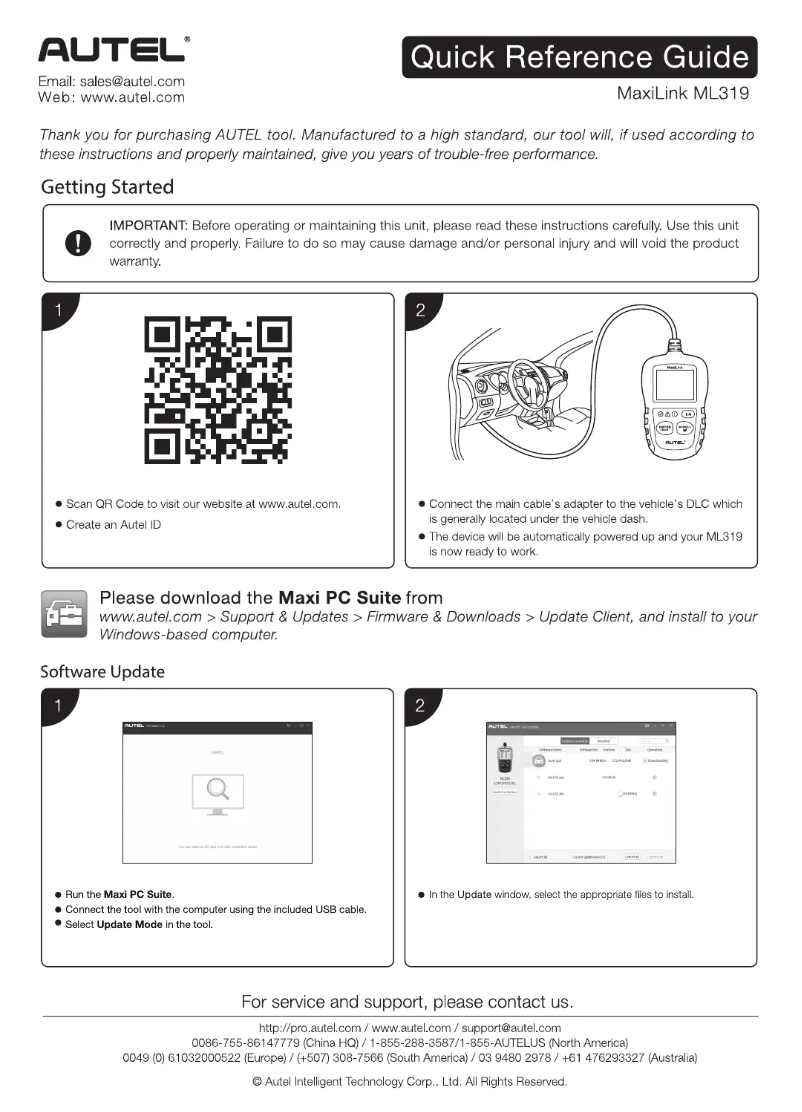 Image de la première page du manuel de l'appareil MaxiLink ML319