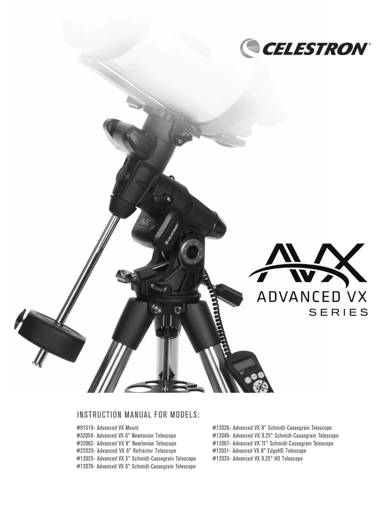 Image de la première page du manuel de l'appareil Advanced VX