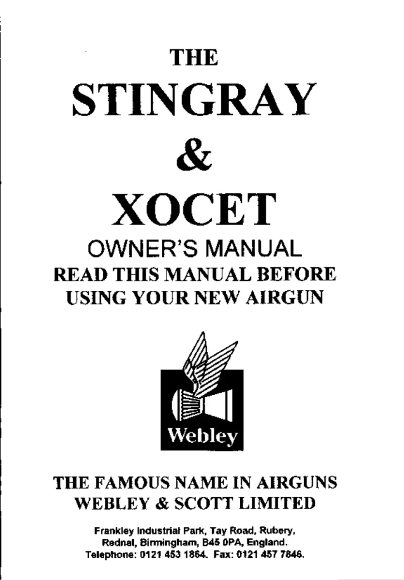 Page n°1 - Manuel utilisateur Webley Stingray & Xocet