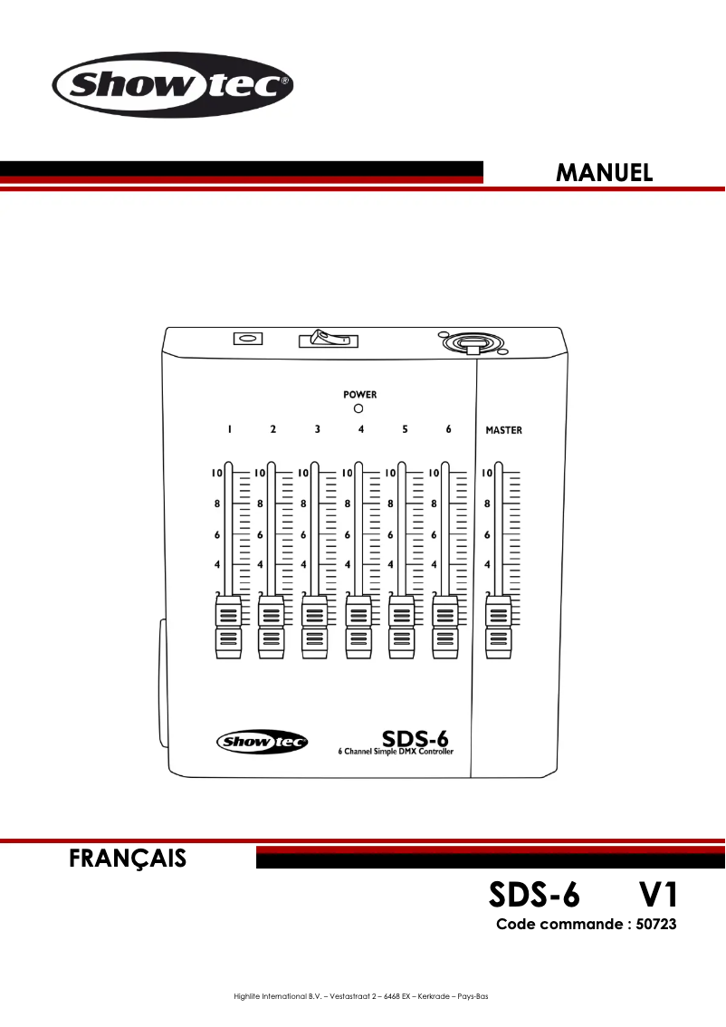Page n°1 - Manuel utilisateur Showtec SDC-6