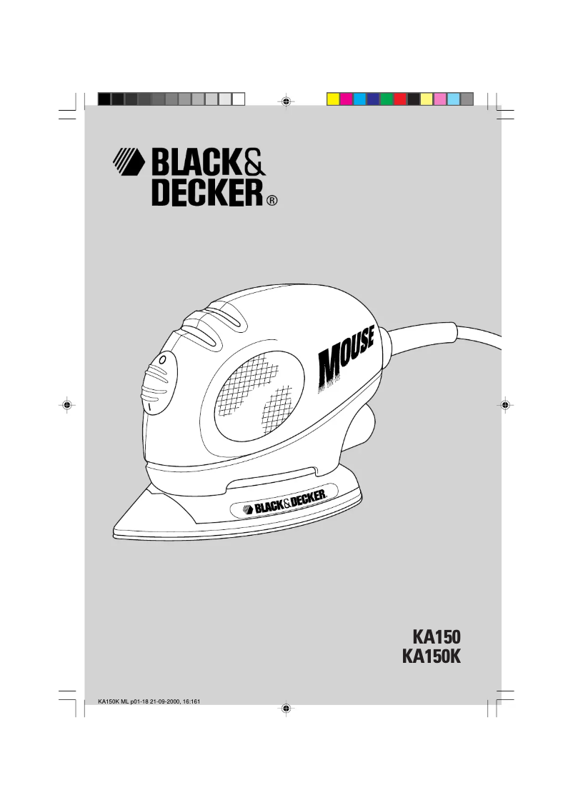 Page n°1 - Manuel utilisateur Black & Decker KA150K