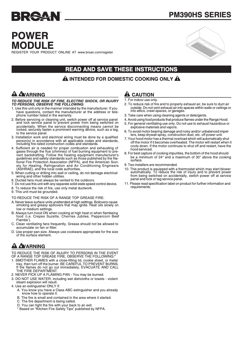 Image de la première page du manuel de l'appareil PM390