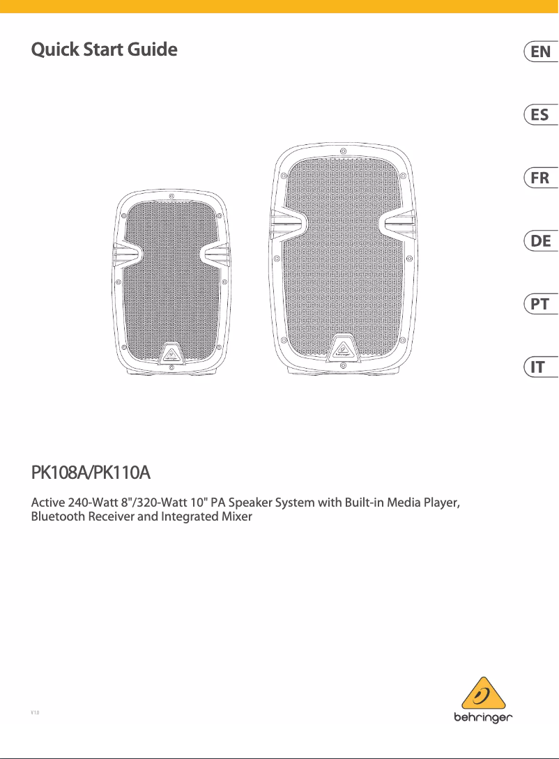Image de la première page du manuel de l'appareil PK108A