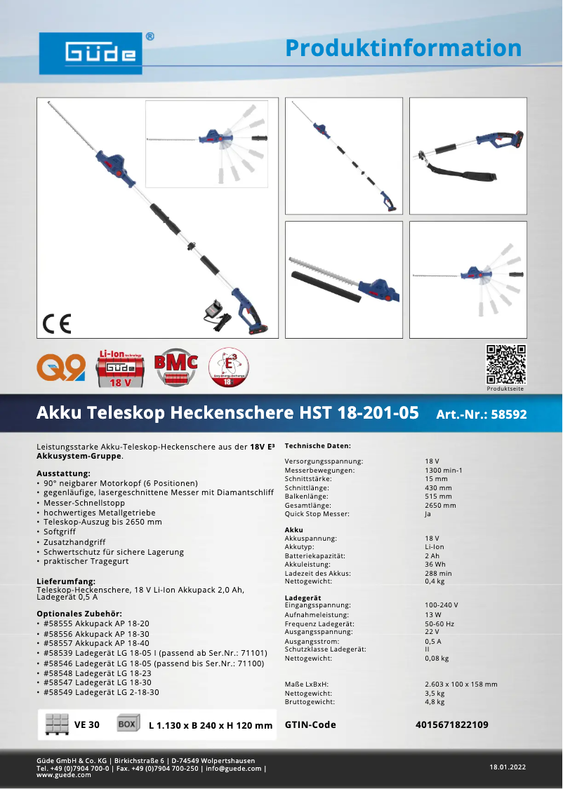 Image de la première page du manuel de l'appareil HST 18-201-05