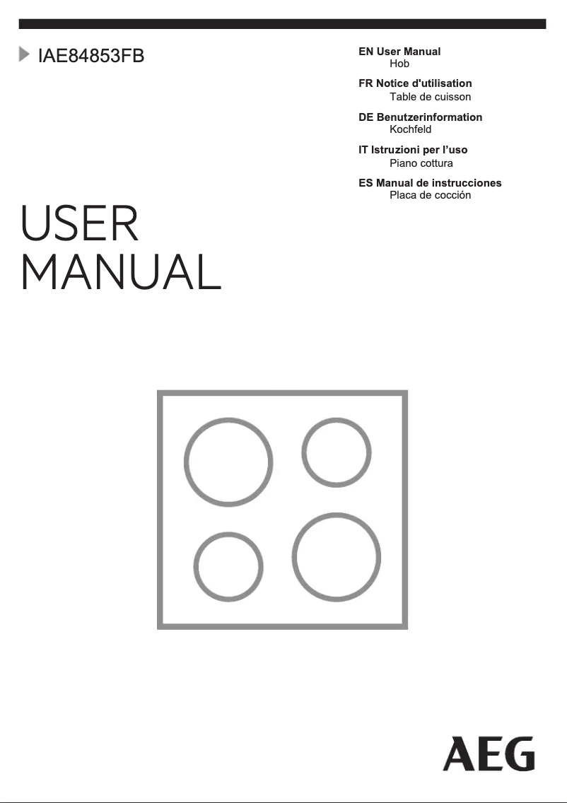 Page n°1 - Manuel utilisateur AEG IAE84853FB