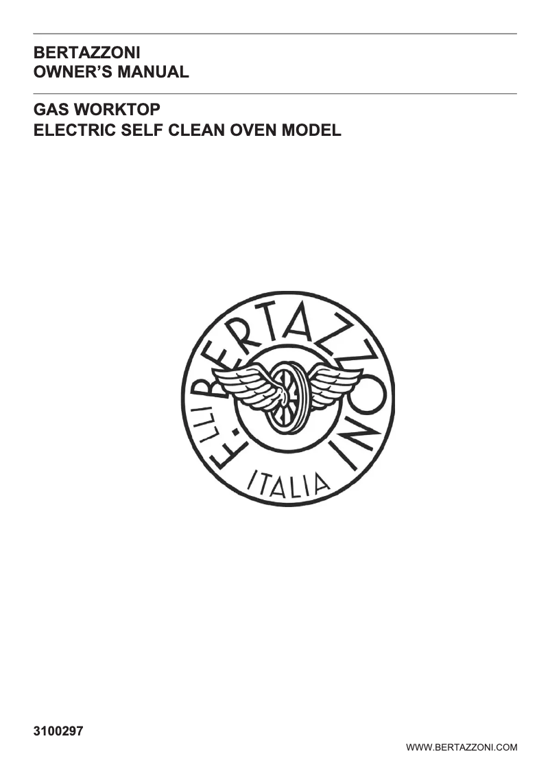 Page 1 de la notice Manuel utilisateur Bertazzoni HERT366DFSAVT