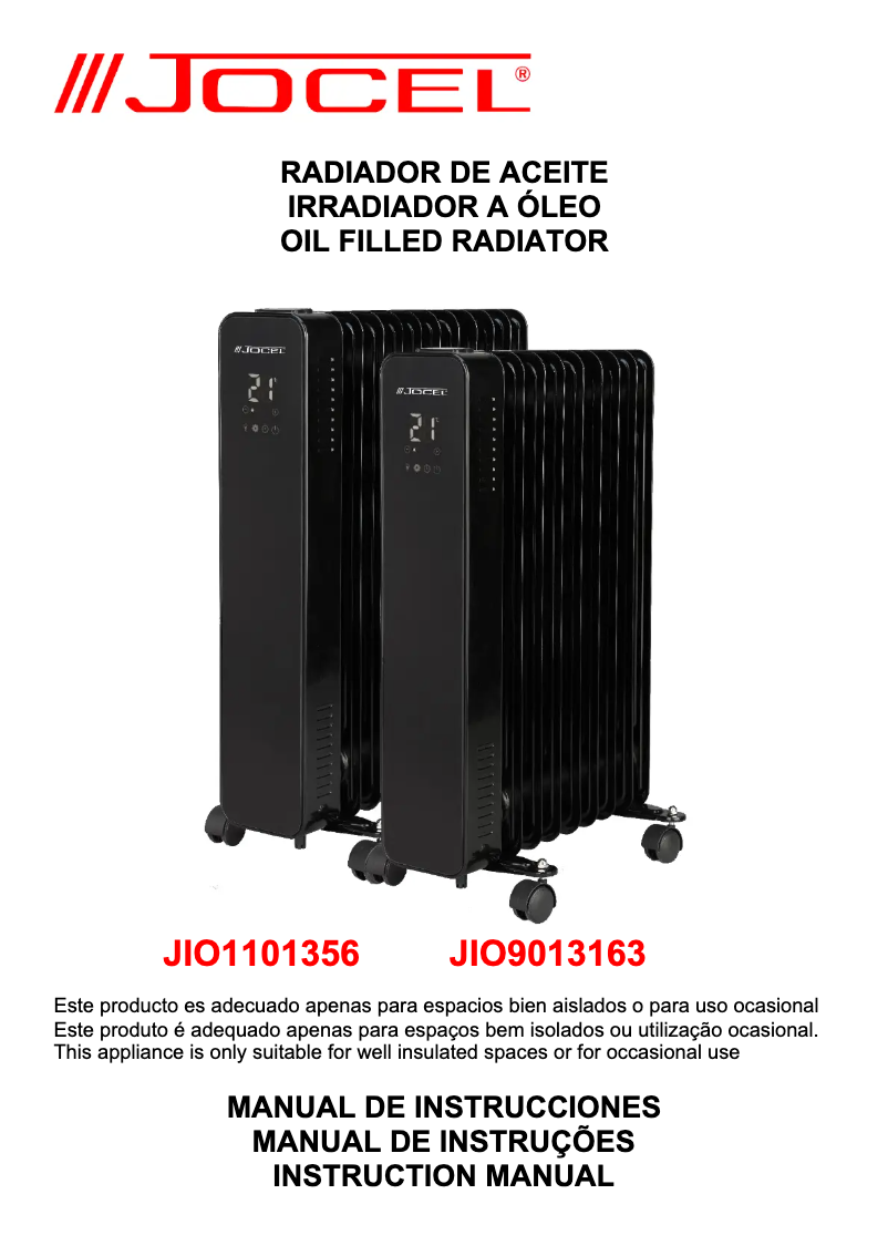 Image de la première page du manuel de l'appareil JIO9013163