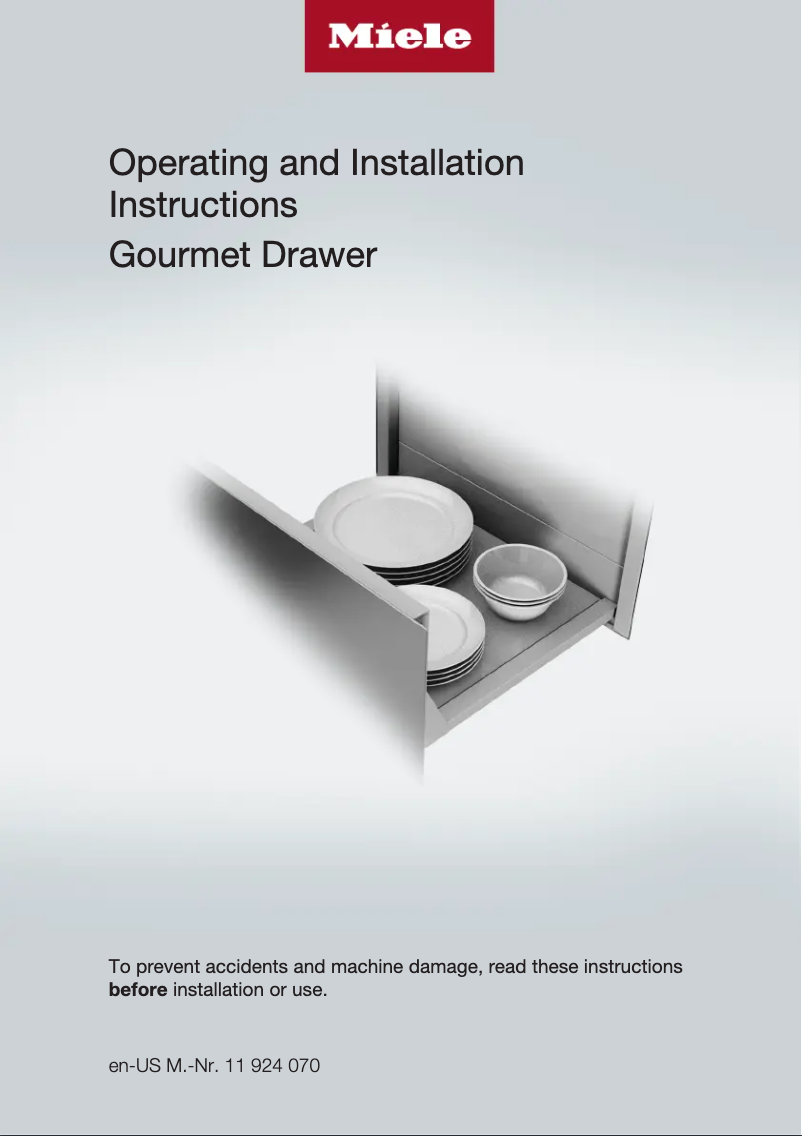 Page 1 de la notice Guide d'installation Miele ESW 7010 AM