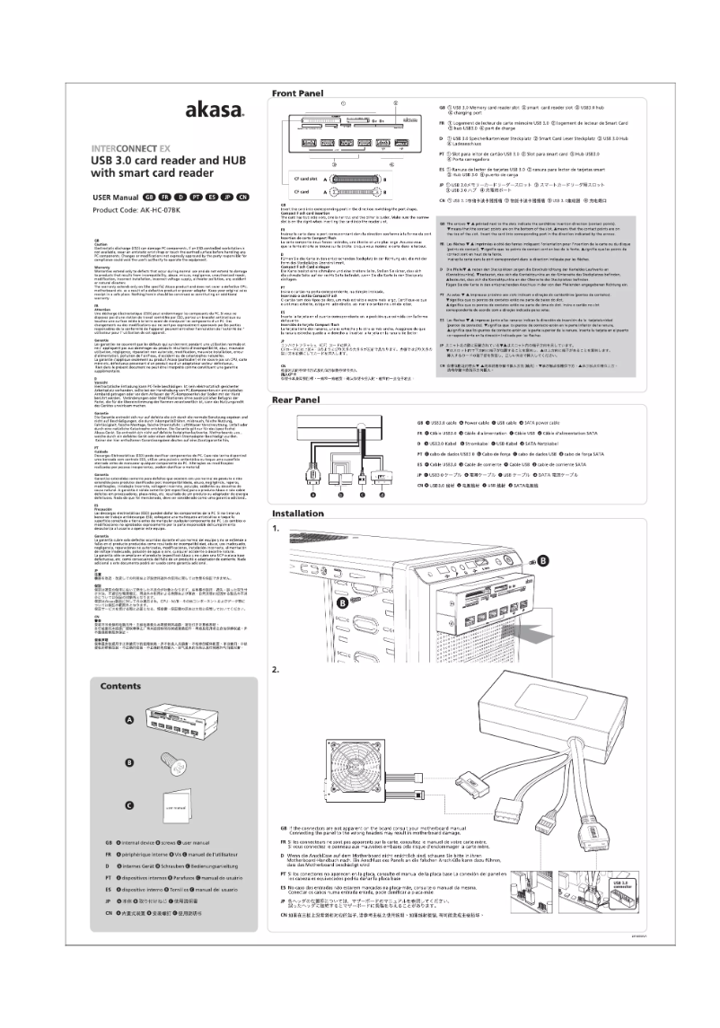 Page 1 de la notice Manuel utilisateur Akasa AK-HC-07BK