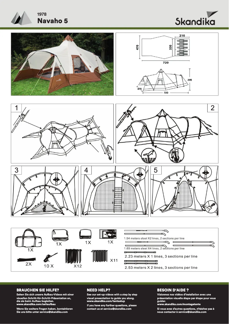 Page 1 de la notice Manuel utilisateur Skandika Navaho 5