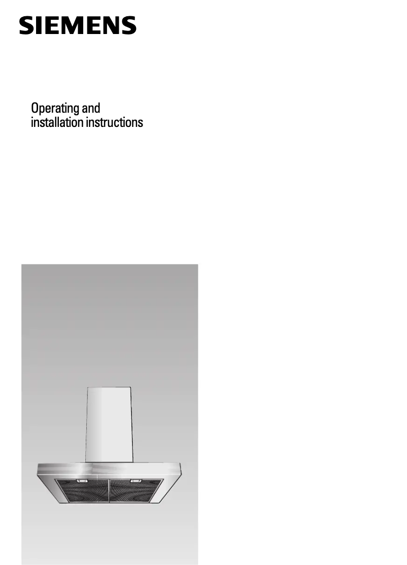 Page n°1 - Manuel utilisateur Siemens LC956WB30B