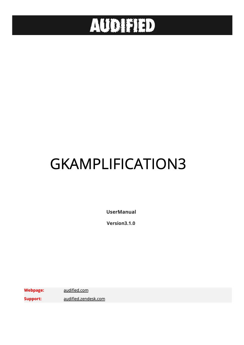 Image de la première page du manuel de l'appareil GK AMPLIFICATION 3