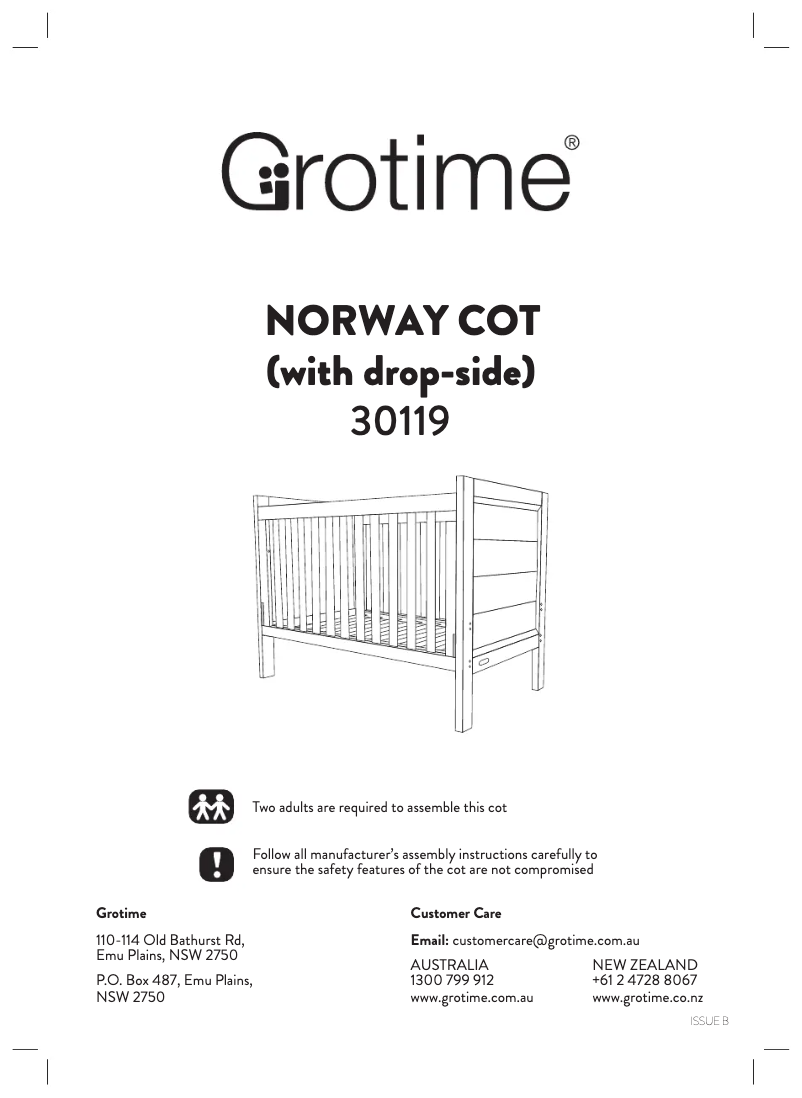 Página 1 del manual Manual de usuario Grotime Norway Cot